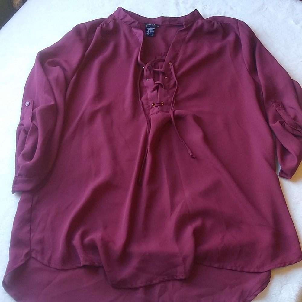 Rue 21 maroon blouse